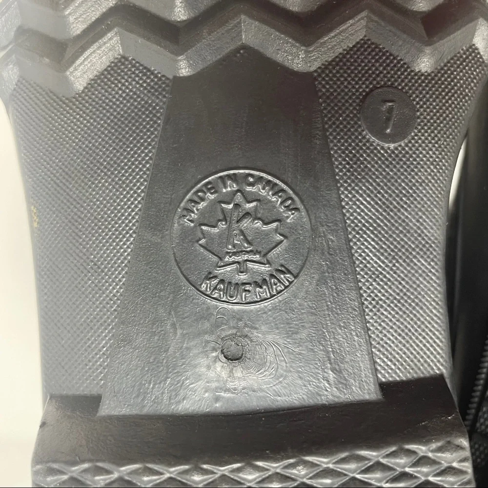 Vintage Sorel Canada Rubber Boots – Wool Lined, Black, Men's Size 7